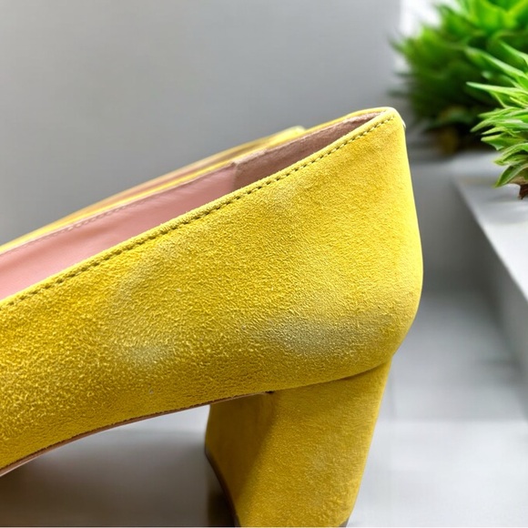 KATE SPADE NEW YORK Kylah Slip-On Pumps - Mustard Suede - Size 9 M - Picture 4 of 10